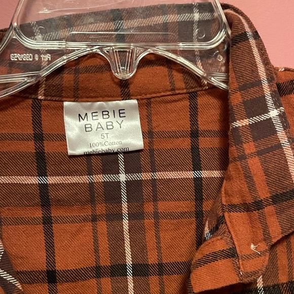 Mebie baby plaid flannel button up - Picture 2 of 5